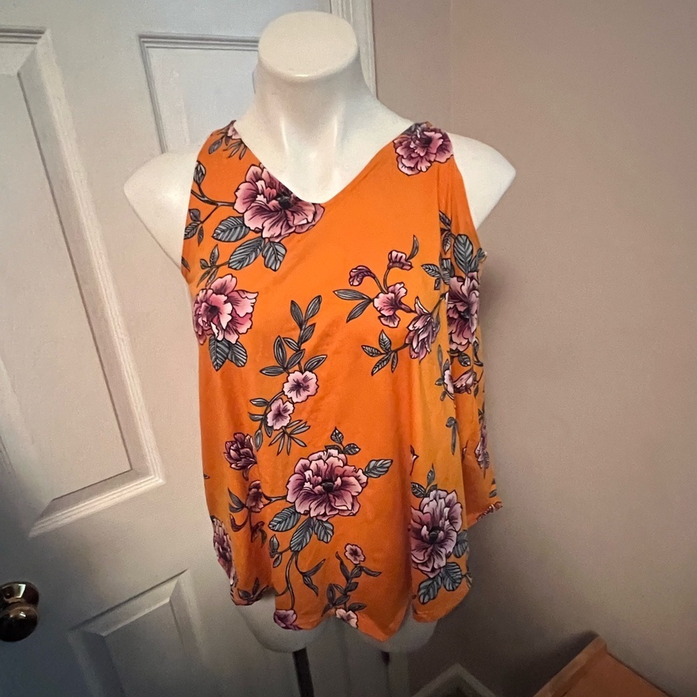 Sydney rose orange floral tank